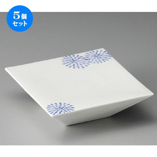 5個セット ☆ 向付 ☆ 唐草角高台向付 [ 153 x 153 x 48mm ] 【料亭 旅館 和食器 飲食店 業務用 】