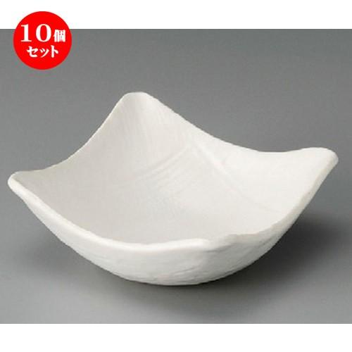10個セット ☆ 小鉢 ☆ 白釉正角小鉢 [ 125 x 125 x 52mm ]  | 小鉢 和食器 洋食器 おしゃれ 業務用