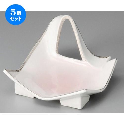 5個セット ☆ 小鉢 ☆ プラチナ角抜き小鉢 [ 125 x 160 x 78mm ]  | 小鉢 和食器 洋食器 おしゃれ 業務用