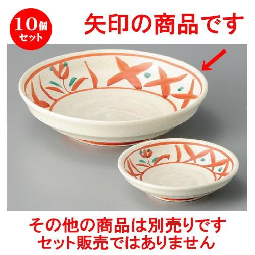 10個セット ☆ 刺身鉢 ☆ 赤絵万歴粉引刺身鉢 [ 163 x 41mm ] 【料亭 旅館 和食器 飲食店 業務用 】