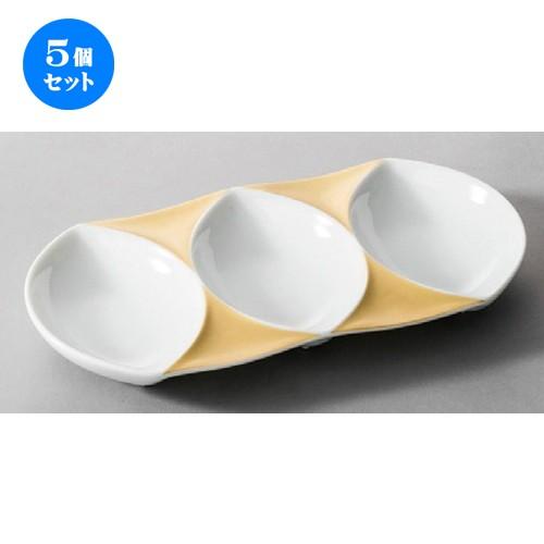 5個セット ☆ 洋食器 ☆ ゴールドマイカトリプルリーフプレート [ 22.7 x 11.6 x 2.5mm ] 【レストラン ホテル 飲食店 洋食器 業務用 】