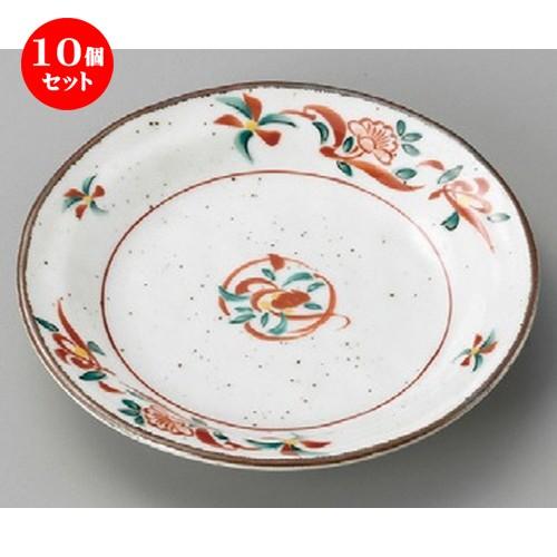 10個セット ☆ 丸皿 ☆ 赤絵花5.0皿 [ 157 x 24mm ] 【料亭 旅館 和食器 飲食店 業務用 】