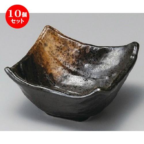 10個セット ☆ 小鉢 ☆ 黒釉四角小鉢（中） [ 100 x 57mm ]  | 小鉢 和食器 洋食器 おしゃれ 業務用
