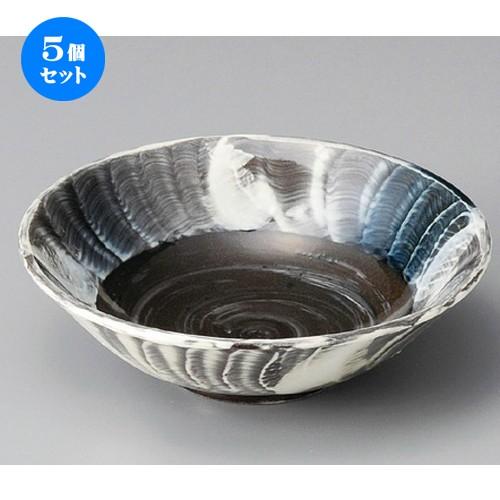 5個セット ☆ 向付 ☆ 青吹白たたき5.0向付 [ 155 x 45mm ]