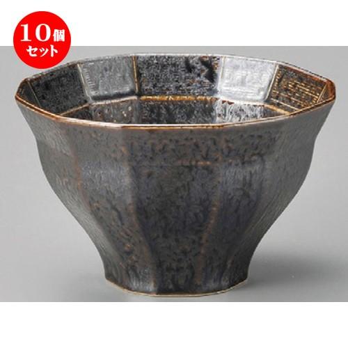 10個セット ☆ 丼 ☆ 孔雀結晶十二角ボール（小） [ 112 x 68mm ] 【料亭 居酒屋 和食器 飲食店 業務用 】