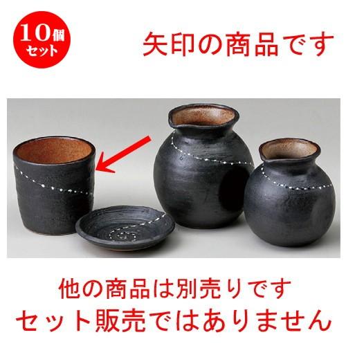 10個セット ☆ ソバ小物 ☆ 点線そば千代口 黒 [ 74 x 70mm ] 【蕎麦屋 定食屋 和食器 飲食店 業務用 】