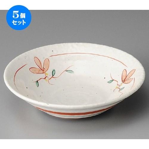5個セット ☆ 向付 ☆ 粉引花絵向付 [ 165 x 45mm ] 【料亭 旅館 和食器 飲食店 業務用 】