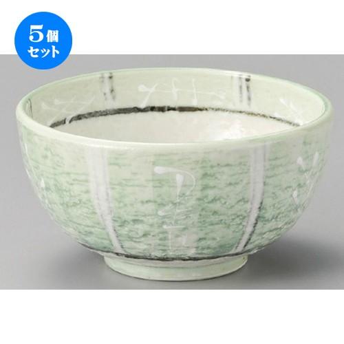 5個仕掛ける ☆ 丼 ☆ 一珍緑であること5.5深どんぶり鉢 [ 175 x 89粍 ] 【小料理屋 赤ちょうちん 和食器 飲食店 御役目用 】 食器-丼