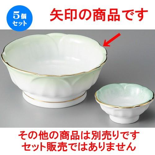 5個セット ☆ 刺身鉢 ☆ 渕金ヒワ吹梅型刺身鉢 [ 150 x 65mm ] 【料亭 旅館 和食器 飲食店 業務用 】