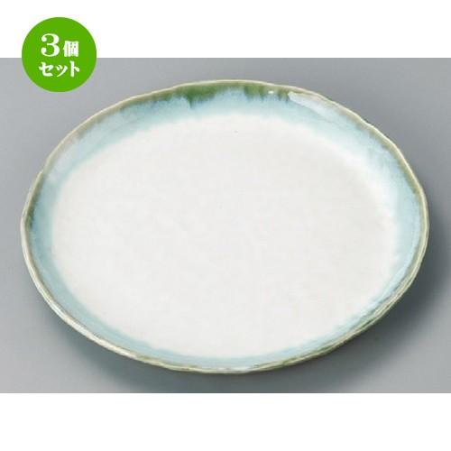 3個セット ☆ 丸皿 ☆ 淡緑彩8.0丸皿 [ 240 x 23mm ] 【料亭 旅館 和食器 飲食店 業務用 】