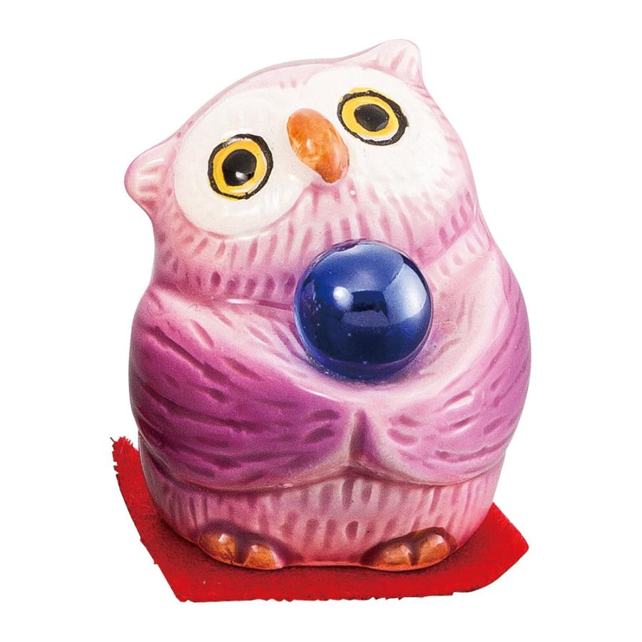 開運風水ミニふくろう(紫色) 寸法:4.5cm | 置物・縁起物・装飾品 : せ