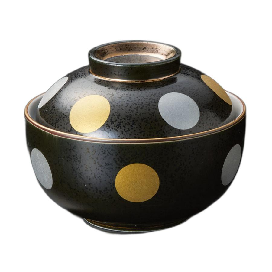 黒結晶金銀彩丸紋煮物碗 [ 11.4×8.7cm ] | 煮物碗 食器 かわいい