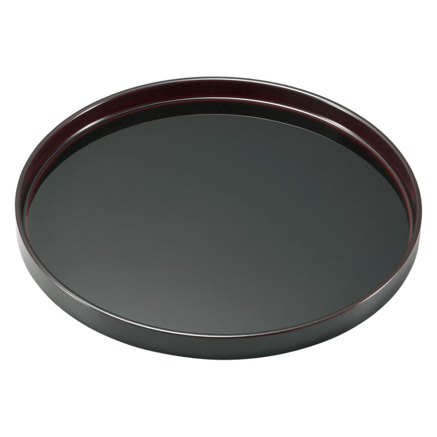 溜裏黒漆風塗 丸盆12寸 寸法:36.1×2.4cm | 食器 : せともの本舗 - 通販