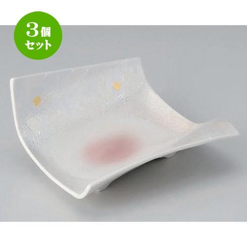 3個セット ☆ 向付 ☆ラスターピンク吹ウエーブ6寸向付 [ 18.5 x 18 x 9.3cm 495g ] 【 料亭 旅館 和食器 飲食店 業務用 】