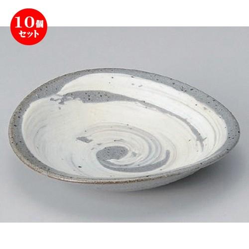 10個仕掛ける ☆ 向付 ☆粉引刷毛楕円面向付 [ 16.2 x 15 x 3.8珊 260g ] 【 小料理屋 はたご屋 和食器 飲食店 御役目用 】 食器、グラス、カトラリー-キッチン、日用品、文具-皿