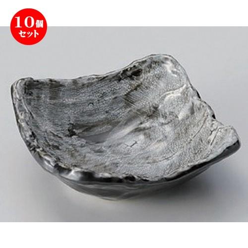 10個セット ☆ 中鉢 ☆かいらぎ黒ちぎり角小鉢 [ 15.5 x 11 x 4cm 180g ] | 中鉢 和食器 洋食器 おしゃれ 業務用