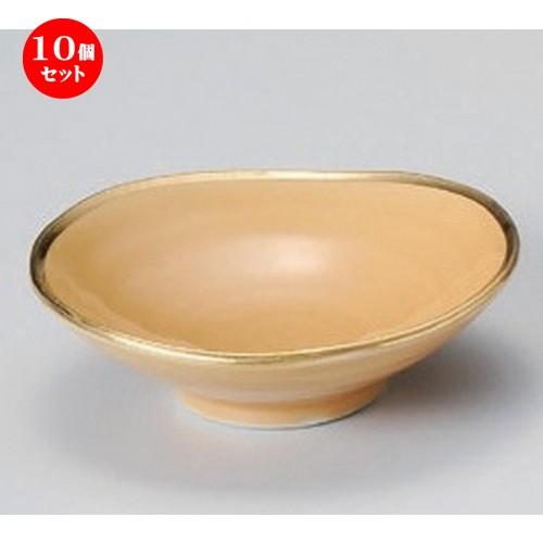 10個セット ☆ 小付 ☆四釉金 小付 (黄) [ 10 x 3cm 105g ] 【 料亭 旅館 和食器 飲食店 業務用 】