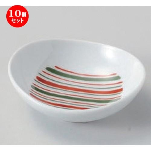 10個セット ☆ 小付 ☆錦十草楕円小付 [ 8 x 7.5 x 2cm (50cc) 60g ] 【 料亭 旅館 和食器 飲食店 業務用 】