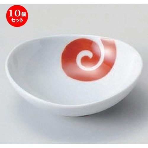 10個セット ☆ 小付 ☆錦渦紋楕円小付 [ 8 x 7.5 x 2cm (50cc) 60g ] 【 料亭 旅館 和食器 飲食店 業務用 】