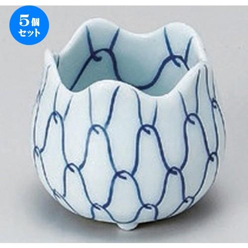 5個セット☆ 珍味 ☆紺網絵つぼつぼ小付 (小) [ 4.3 x 3.7cm 43g ] 【 料亭 旅館 和食器 飲食店 業務用 】
