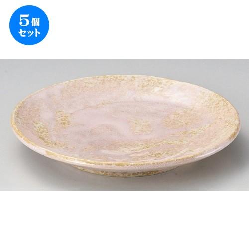 5個仕かける ☆ 丸皿 ☆夢物語り手びねり8寸皿 [ 24 x 4糎 688g ] 【 お食事処 はたご屋 和食器 飲食店 お役目用 】