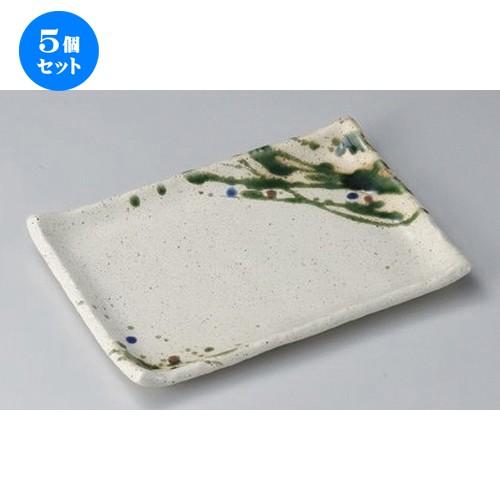 5個仕掛ける ☆ 焼物皿 ☆野の花7寸長角皿 [ 20.8 x 14.7 x 2珊 440g ] 【 小料理屋 はたご屋 和食器 飲食店 御役目用 】 皿-食器-キッチン、日用品、文具