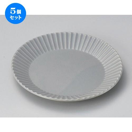5個セット ☆ 丸皿 ☆サラストライププレート [ 19 x 1.9cm 299g ] 【 料亭 旅館 和食器 飲食店 業務用 】