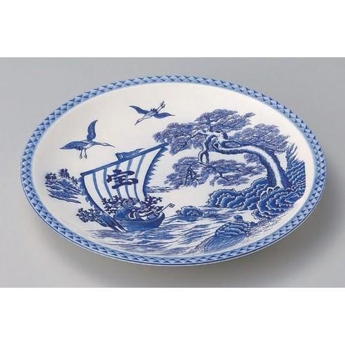萬古焼 大皿 宝船 10.0丸皿 10個セット ☆ 萬古焼大皿 ☆宝船10.0丸皿 [ 32 x 3.5cm 900g ] 【 料亭 旅館 和