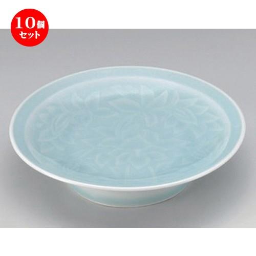 10個セット ☆ フルーツ皿 ☆青白滋唐草高浜5.0皿 [ 16.3 x 4cm 335g ] 【 料亭 旅館 和食器 飲食店 業務用 】