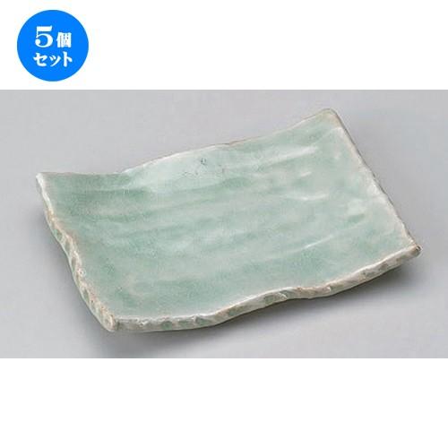5個セット ☆ 焼物皿 ☆白雲6.0四ツ足皿 [ 17.1 x 12.2 x 2.9cm 380g ] 【 料亭 旅館 和食器 飲食店 業務用 】