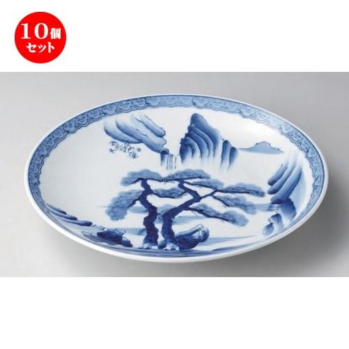 10個セット ☆ 有田焼大皿 ☆山水13号皿 [ 39.5 x 5.5cm 2600g ]