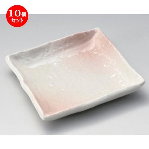 10個セット ☆ フルーツ皿 ☆桜吹くし目取皿 [ 14 x 13.5 x 2.5cm 357g ] 【 料亭 旅館 和食器 飲食店 業務用 】