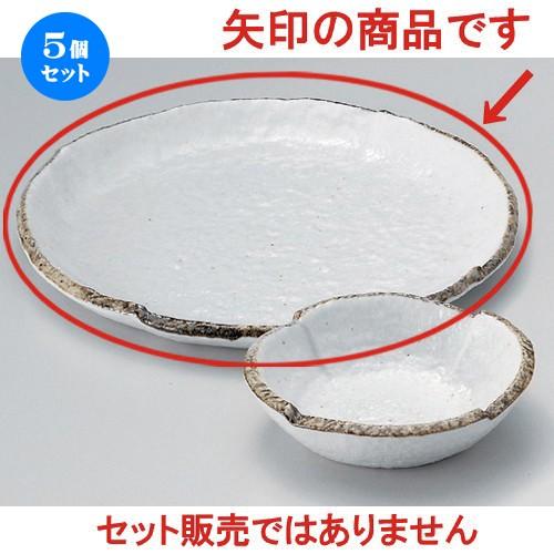 5個セット ☆ 天皿 ☆志野天皿 [ 21.5 x 2.3cm 590g ] 【 料亭 旅館 和食器 飲食店 業務用 】