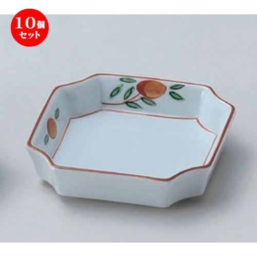 10個セット ☆ 松花堂 ☆入角椿スミ切鉢 [ 10.5 x 2.5cm 212g ]  | 小鉢 和食器 洋食器 おしゃれ 業務用