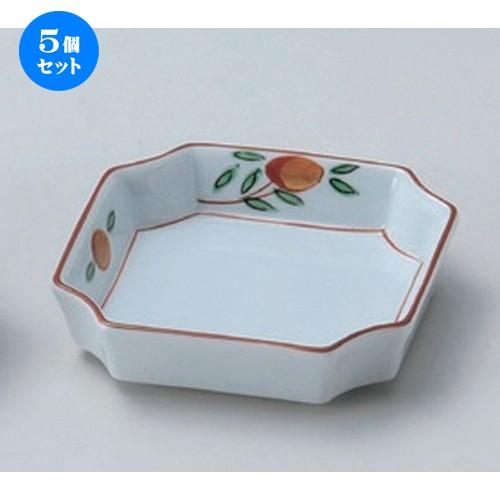 5個セット ☆ 松花堂 ☆入角椿スミ切鉢 [ 10.5 x 2.5cm 212g ]  | 小鉢 和食器 洋食器 おしゃれ 業務用