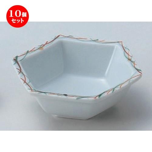 10個セット ☆ 松花堂 ☆すすき六角鉢 [ 11 x 11 x 3.5cm 123g ]  | 小鉢 和食器 洋食器 おしゃれ 業務用