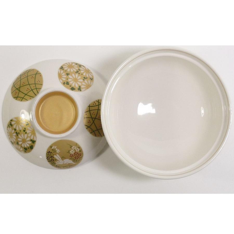 3個セット ☆ 煮物碗 ☆金彩丸紋蓋向 [ 11.7 x 8cm 330g ] 【 料亭