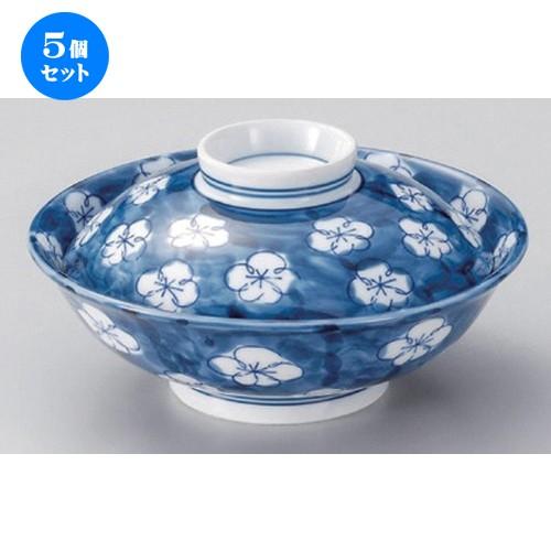5個セット ☆ 平蓋向 ☆梅ヅクシ蓋向 [ 16.8 x 8.5cm 530g ] 【 料亭 旅館 和食器 飲食店 業務用 】