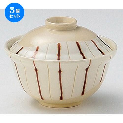 5個セット ☆ 煮物碗 ☆錆十草福碗 [ 10.8 x 8.5cm 252g ] 【 料亭 旅館 和食器 飲食店 業務用 】