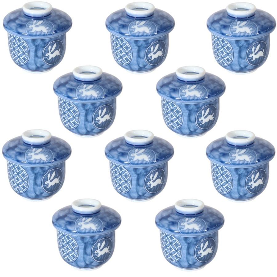 10個セット ☆ むし碗 ☆京祥瑞むし碗 [ 8.2 x 9.1cm (250cc) 230g ] 【 料亭 旅館 和食器 飲食店 業務用 】