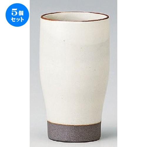 5個セット ☆ フリーカップ ☆白瀬戸ピルスナー [ 7 x 13cm (350cc) 203g ] 【 割烹 居酒屋 和食器 飲食店 業務用 】