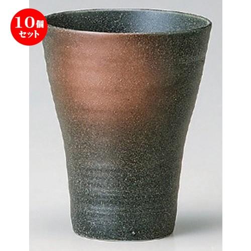 10個セット ☆ フリーカップ ☆吹焼焼酎カップ計量ライン付 [ 9.7 x 12cm (400cc) 278g ] 【 割烹 居酒屋 和食器 飲食店 業務用 】