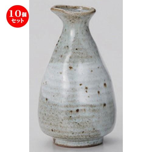 10個セット ☆ 酒器 ☆唐津刷毛目大徳利 [ 7.8 x 14.5cm (300cc) 240g ] 【 割烹 居酒屋 和食器 飲食店 業務用 】
