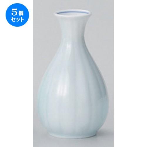 5個セット ☆ 酒器 ☆青白菊割徳利 (小) [ 6.5 x 11.6cm (150cc) 140g ] 【 割烹 居酒屋 和食器 飲食店 業務用 】