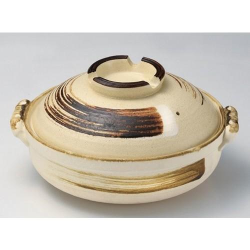 ☆ 萬古焼土鍋 ☆むさしの8号鍋 [ 28.5 x φ25 x 15珊 2150g ] 【 小料理屋 はたご屋 和食器 飲食店 御役目用 鍋寄りあい 冬 あったか ご造作 】 調理器具-キッチン、日用品、文具