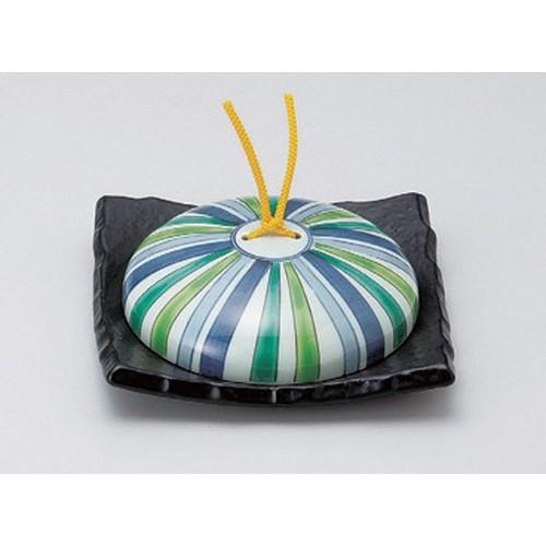 ☆ 会席鍋 ☆十草模様石目正角陶板鍋 (小) [ 17.3 x 17.2 x 5.5cm 610g ] 【 料亭 旅館 和食器 飲食店 業務用 】