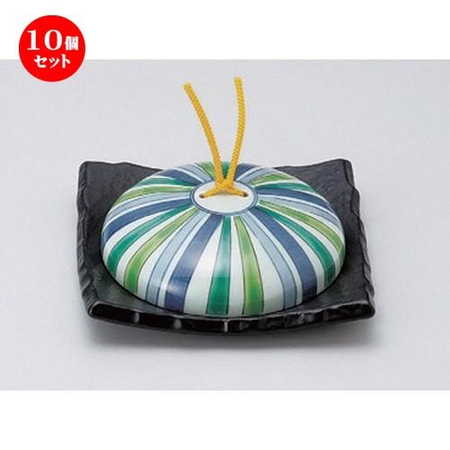 10個セット ☆ 会席鍋 ☆十草模様石目正角陶板鍋 (小) [ 17.3 x 17.2 x 5.5cm 610g ] 【 料亭 旅館 和食器 飲食店 業務用 】