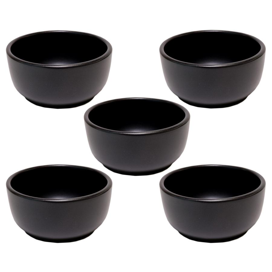 5個セット ☆ 韓国食器 ☆黒ビビンバ (ミニ) [ 13.7 x 6.7cm 470g ] 【 焼き肉店 韓国食器 飲食店 業務用 韓流 韓国料理 】