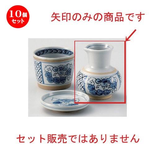 10個セット ☆ そば猪口揃 ☆間取花ソバ徳利 [ 8.5 x 10cm (230cc) 192g ] 【 蕎麦屋 旅館 和食器 飲食店 業務用 麺処 ソバ そば 】