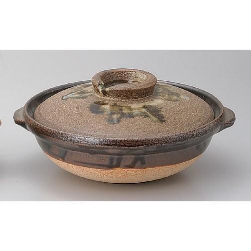 ☆ 有田焼土鍋 ☆唐津流し11号土鍋 [ 33 x 17cm 4300g ] 【 料亭 旅館 和食器 飲食店 業務用 鍋パーティー 冬 あったか 宴会 】